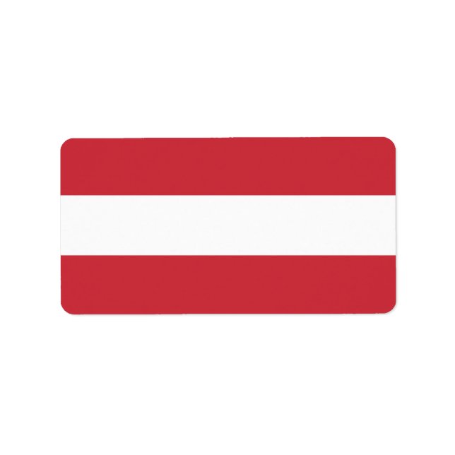 Etiqueta Bandeira da Áustria (Frente)