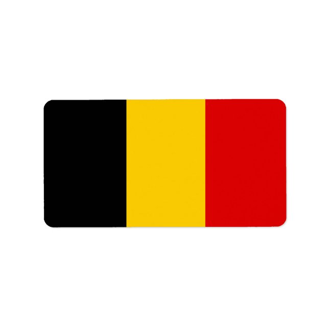 Etiqueta Bandeira da Bélgica (Frente)