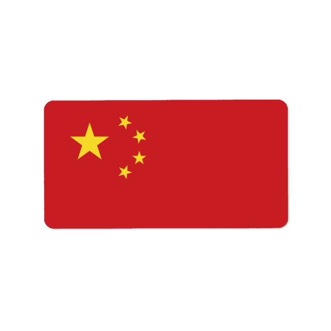 Etiqueta Bandeira da China (Frente)