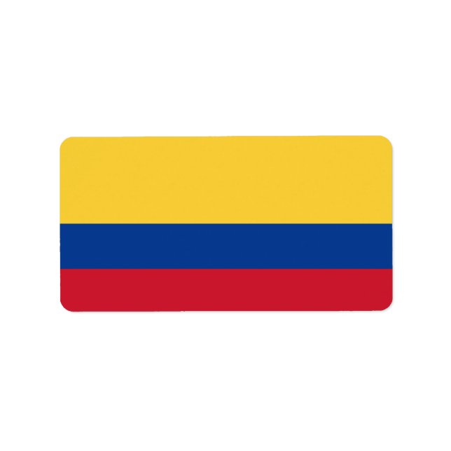 Etiqueta bandeira da Colômbia (Frente)