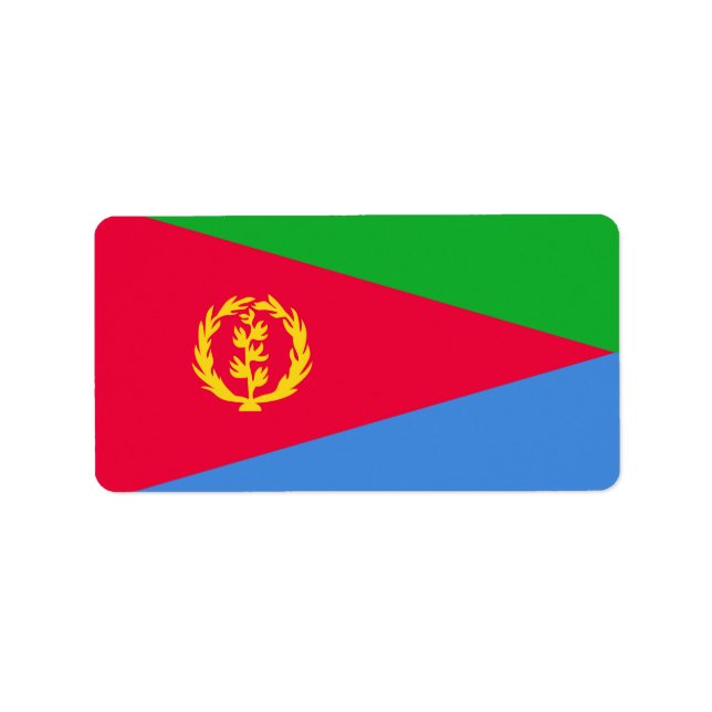 Etiqueta Bandeira da Eritreia (Frente)