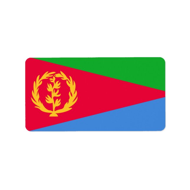 Etiqueta Bandeira da Eritreia (Frente)