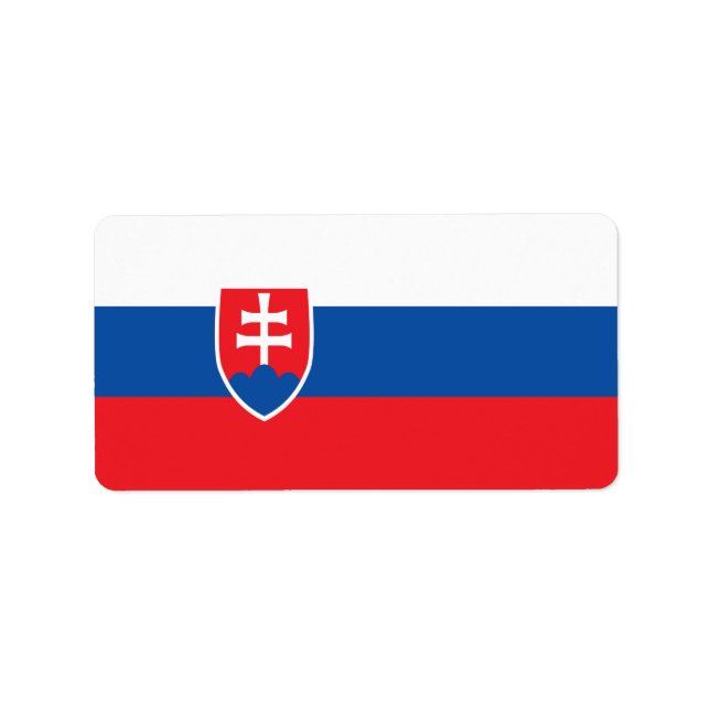 Etiqueta Bandeira da Eslováquia (Frente)