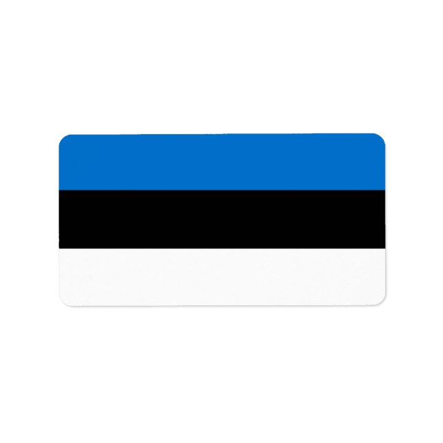 Etiqueta Bandeira da Estônia (Frente)