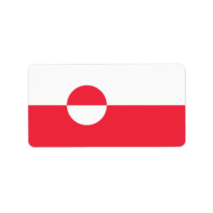 Etiqueta Bandeira da Gronelândia
