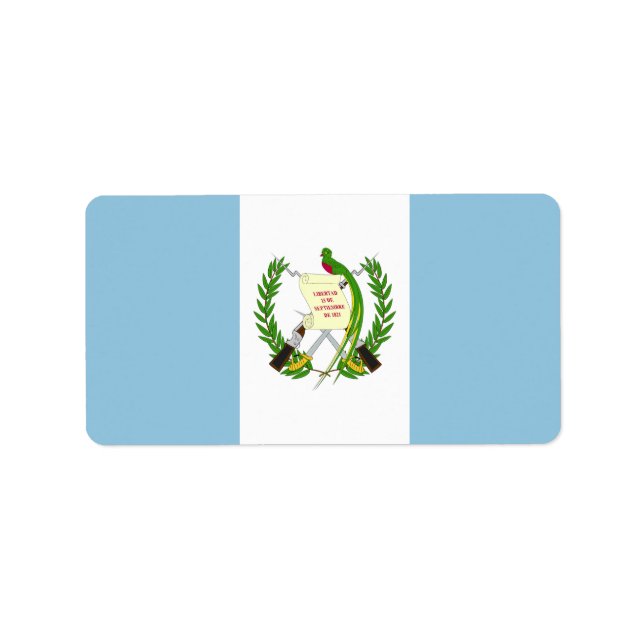 Etiqueta Bandeira da Guatemala (Frente)