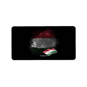 Etiqueta bandeira da Hungria