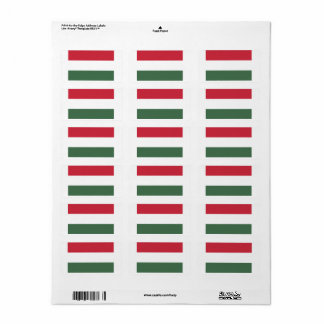 Etiqueta Bandeira da Hungria recortada personalizada