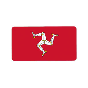 Etiqueta Bandeira da Ilha de Man