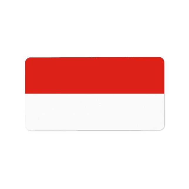 Etiqueta Bandeira da Indonésia (Frente)