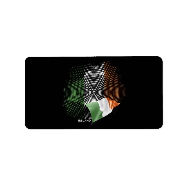 Etiqueta bandeira da Irlanda (Frente)