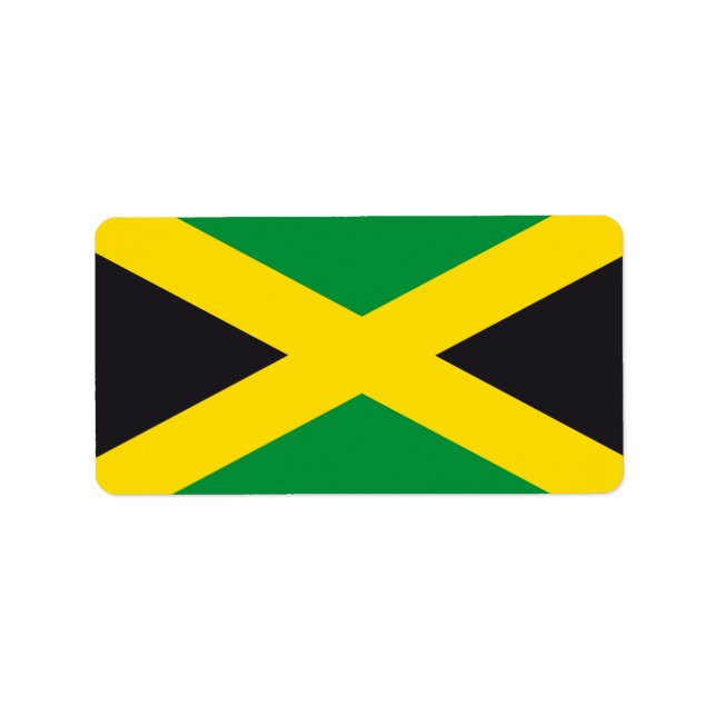 Etiqueta bandeira da Jamaica (Frente)