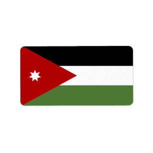 Etiqueta Bandeira da Jordânia