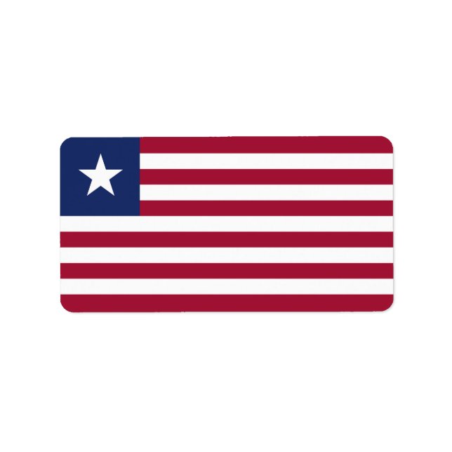 Etiqueta Bandeira da Libéria (Frente)
