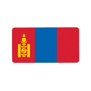 Etiqueta Bandeira da Mongólia