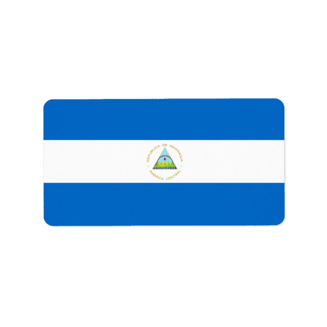 Etiqueta Bandeira da Nicarágua (Frente)