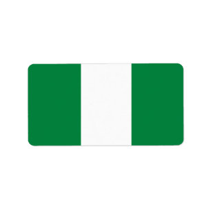 Etiqueta Bandeira da Nigéria