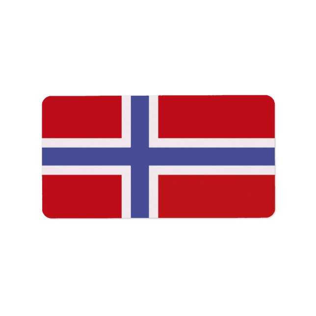Etiqueta Bandeira da Noruega (Frente)