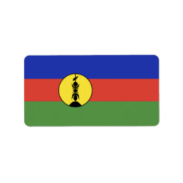 Etiqueta Bandeira da Nova Caledónia