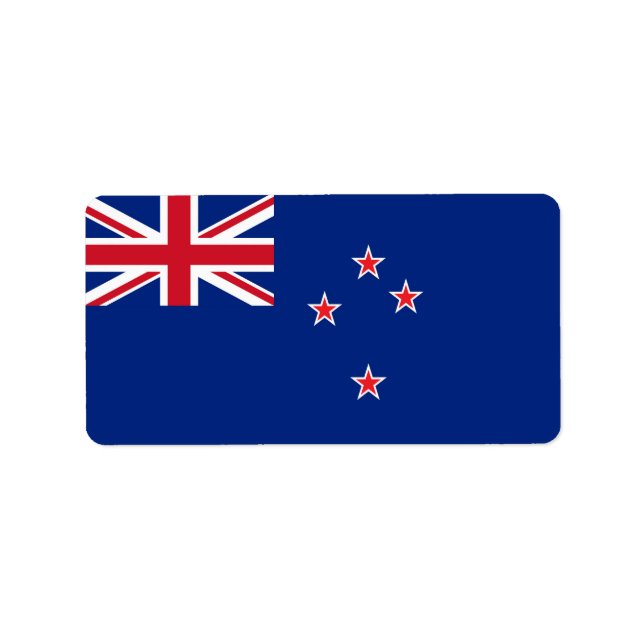 Etiqueta Bandeira da Nova Zelândia (Frente)