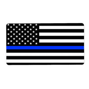 Etiqueta Bandeira da Polícia Thin Blue Line