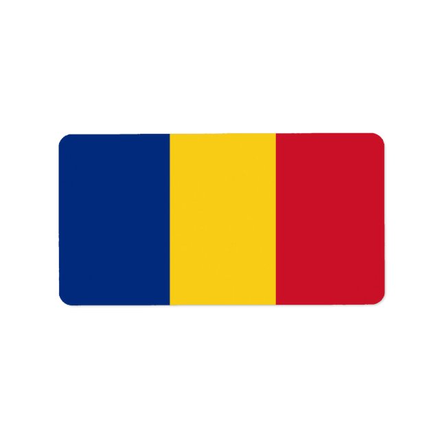 Etiqueta Bandeira da Romênia (Frente)