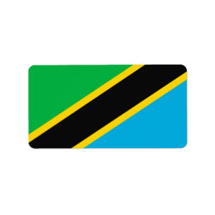 Etiqueta Bandeira da Tanzânia