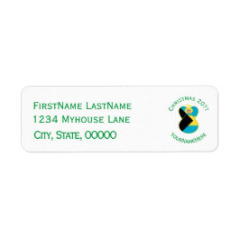 Etiqueta Bandeira das Bahamas Loira Anjo Natal Personalizad