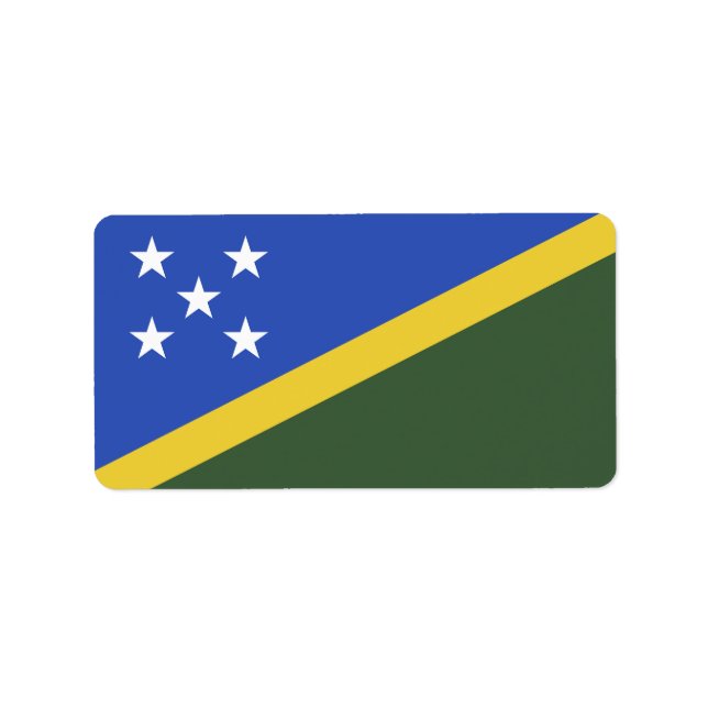 Etiqueta bandeira das Ilhas Salomão (Frente)