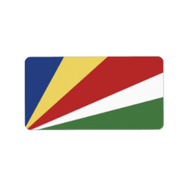 Etiqueta Bandeira das Seychelles