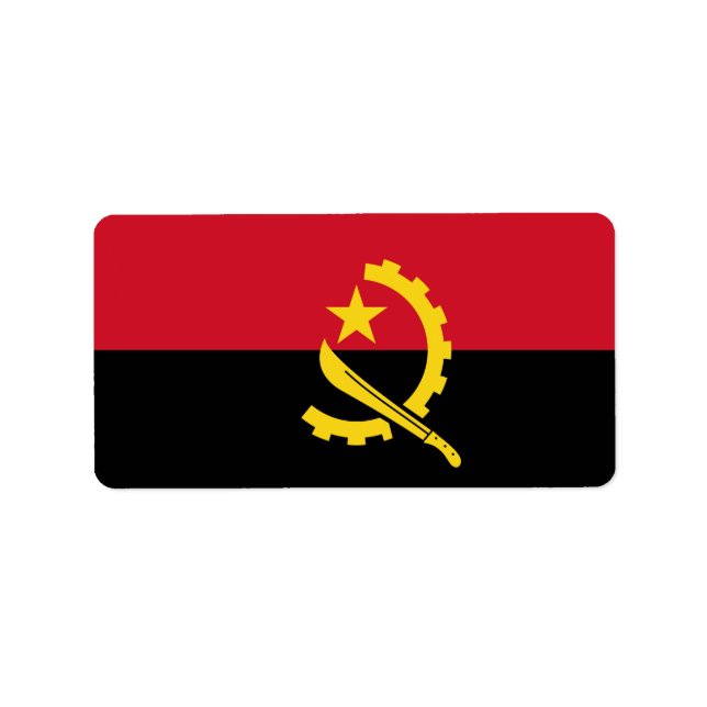 Etiqueta Bandeira de Angola (Frente)