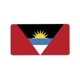Etiqueta Bandeira de Antígua e Barbuda