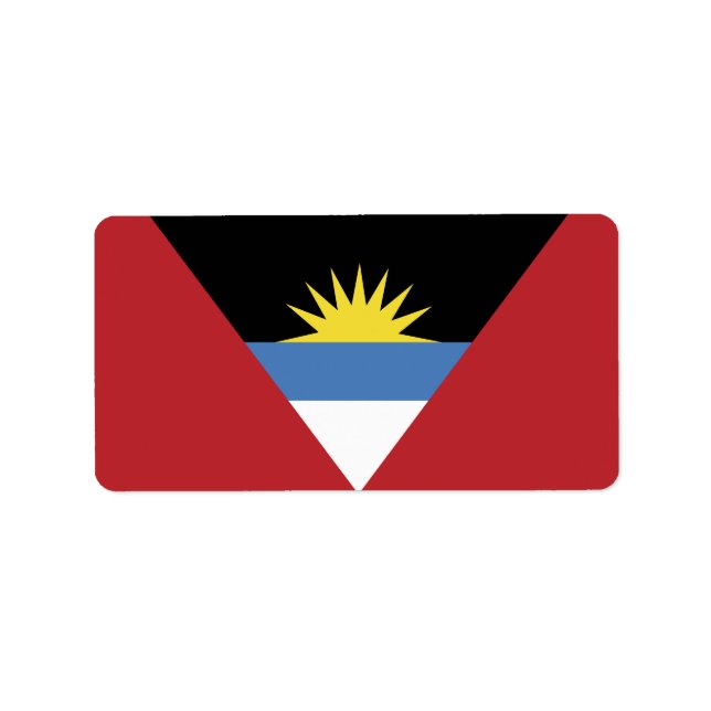 Etiqueta Bandeira de Antígua e Barbuda (Frente)