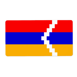 Etiqueta Bandeira de Artsakh (Nagorno-Karabakh)