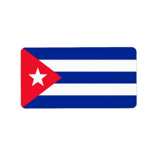 Etiqueta Bandeira de Cuba