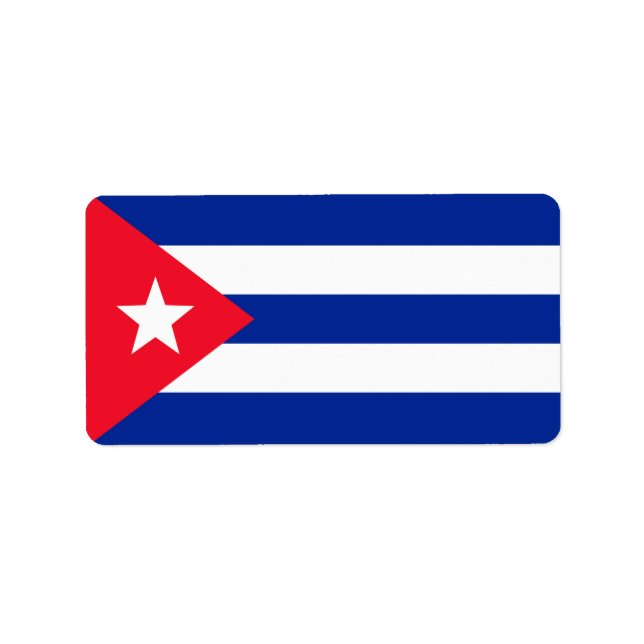 Etiqueta Bandeira de Cuba (Frente)