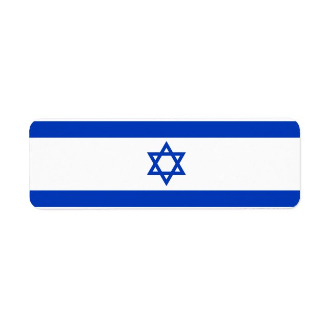 Etiqueta bandeira de Israel (Frente)