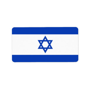 Etiqueta bandeira de Israel