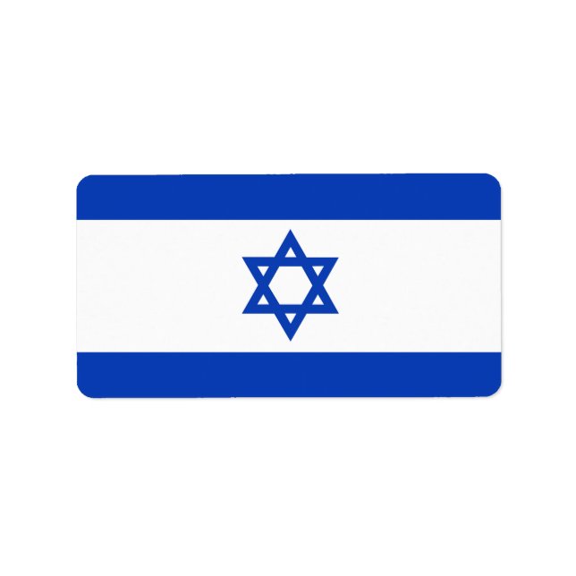 Etiqueta bandeira de Israel (Frente)