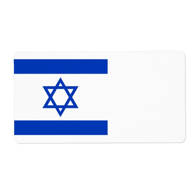Etiqueta Bandeira de Israel (Frente)