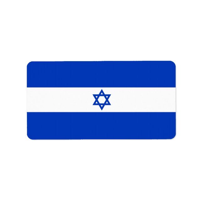Etiqueta Bandeira de Israel (Frente)