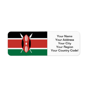 Etiqueta Bandeira de Kenya