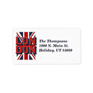 Etiqueta Bandeira de Londres/etiquetas de envio pelo