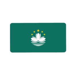Etiqueta Bandeira de Macau