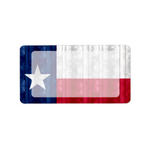 Etiqueta Bandeira de Madeira Texana