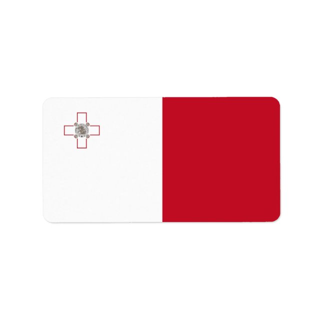 Etiqueta Bandeira de Malta (Frente)