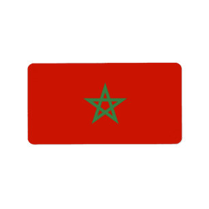 Etiqueta Bandeira de Marrocos