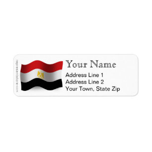 Etiqueta Bandeira de ondulação de Egipto
