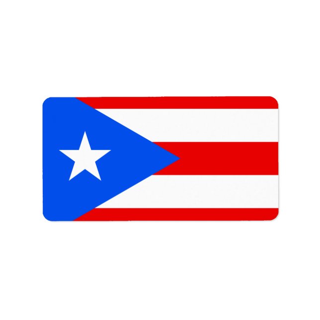 Etiqueta Bandeira de Porto Rico (Frente)