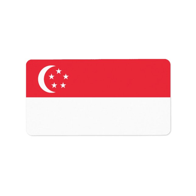 Etiqueta bandeira de Singapura (Frente)
